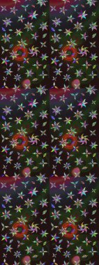 Suluboya tarzında gri ve kahverengi renkte çiçekler. Çiçek izi. Suluboya çizim deseni.