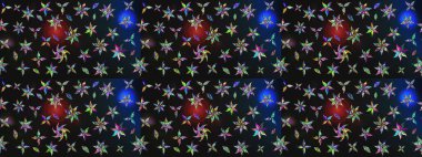 Çiçekli eskiz çizimi. Düz Çiçek Elementleri Tasarımı. Renkli Yaz Temalı eskiz kalıbı. Gri ve mavi renkte çiçekler.