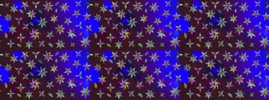 Soyut etnik raster çizim kalıbı. Kabile sanatı boho baskısı, klasik çiçek arkaplanı. Arkaplan dokusu, duvar kağıdı, kahverengi ve mavi renkli çiçek teması.