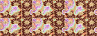 Altın karalama fantezi yapraklarından ve kahverengi renkli çiçeklerden Raster soyut çiçek çelengi. El yapımı dekoratif çerçeve, albüm kapağı, tebrik kartı, klasik Art deco tarzı.