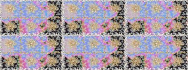 Gri renklerdeki altın elementler. Çiçek deseni. Kusursuz raster arka plan. Duvar kâğıdı barok, İspanyol kumaşı. Şekil grafik deseni.