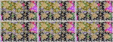 Gri renkler ve altın elementler üzerinde altın pürüzsüz desen. Kusursuz damaske klasik altın desen. Tekrarlayan elementlerle soyut arkaplan oluşturun. Raster illüstrasyonu.