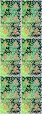 Çiçek desenli altın metal. Raster altın çiçek süsü brokar kumaş ve cam desenli. Kusursuz altın desen. Altın elementli yeşil renkler.