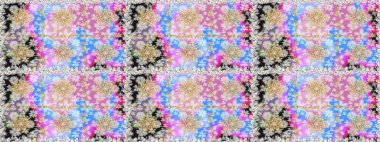 Altın antika ortaçağ dekoratifi, yapraklar ve tarafsız renklerde altın desenli süslemeleri olan dikişsiz bir şablon. Kusursuz kraliyet lüksü, altın barok kumaş rengi..