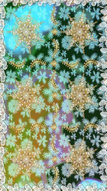 Raster illüstrasyonu. Tarafsız renklerde, altın elementlerle kusursuz desen. Geleneksel oryantasyon süsü. Klasik klasik klasik arka plan. Kusursuz klasik raster altın desenli.