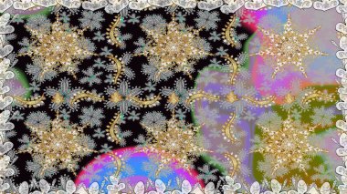 Şam, tasarım için kusursuz desen. Gri renklerde, altın elementli, pürüzsüz desen.