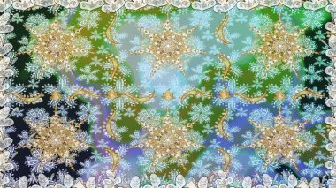 Sembol bayramı, yeni yıl kutlamaları, altın desenler. Tarafsız renklerde altın kar taneleri. Noel altın kar tanesi kusursuz desen. Kış kar dokusu duvar kağıdı.