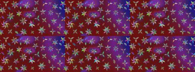 Küçük çiçekteki sevimli çiçek deseni. Raster illüstrasyonu. Çizim.