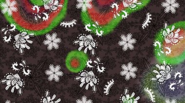 Çiçek. Taslak dekoratif arka plan, çiçek mandala. Raster illüstrasyonu. Kahverengi ve gri renklerde.