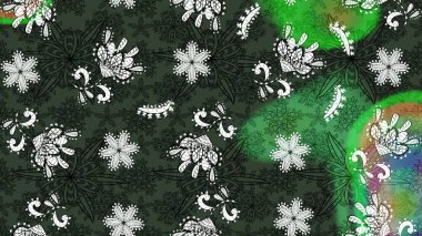 Güzel kumaş deseni. Karalama çiçeği. Renkli Bahar Teması eskiz kalıbı. Zentangle soyut çiçekleri. Düz Çiçek Elementleri Tasarımı. Raster illüstrasyonu.