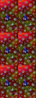 Raster çiçek desenli çiçek deseni, yapraklar, dekoratif elementler, sıçrama, lekeler, el çizimi kontur çizgileri ve Doodle çizim stili, grafik raster çizim çizimi.