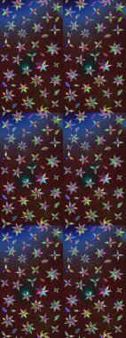 Karalama çiçekleri çizim kalıbı. Sanat ilham verici ve mavi tarzı çiçekler ve arkasında izler bırakıyor. Kahverengi ve mavi el çizimi desen. Raster deseni.