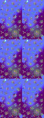 Çiçek deseni. Flower eskiz arka planı. Şatafatlı bahar bahçesi dokusu. Raster illüstrasyonu.