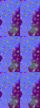 Raster şirin suluboya çiçek desenleri çiziyor. Büyük bir çiçek boyası seti. Kartlar, davetiyeler, tarih kartları ve daha fazlası için kullanılabilir.