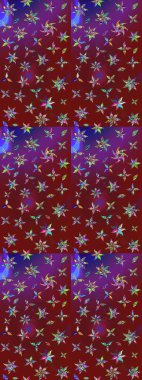 Zentangle soyut çiçekleri. Karalama çiçeği. Raster illüstrasyonu. Güzel kumaş deseni. Renkli Bahar Teması eskiz kalıbı. Düz Çiçek Elementleri Tasarımı.