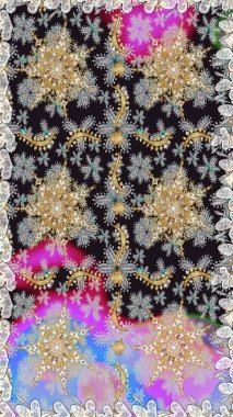 2019 Noel 'i, kar tanesi, yeni yıl. Gri ve nötr renklerde, altın elementlerle klasik, pürüzsüz desen.