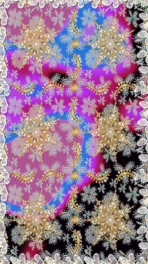 Tarafsız ve gri renklerde altın elementli pürüzsüz desen. Şam tasarım için kusursuz desen.