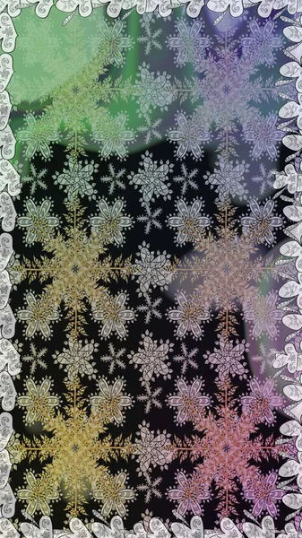 Kına dövmeli süs çiçekleri, altın çıkartmalar, mehndi ve yoga tasarımı, kartlar ve parmak izleri. Gri ve nötr renklerde desen. Raster altın mehndi kusursuz desen.