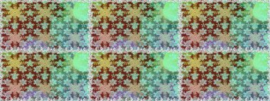 Süslü dantel iz sürücü. Geleneksel Arap dekoru yeşil renklerde. Duvar kâğıdı için altın süslü bir illüstrasyon. Doğu tarzında klasik tasarım öğesi. Çiçekli süslemeli, pürüzsüz bir desen..