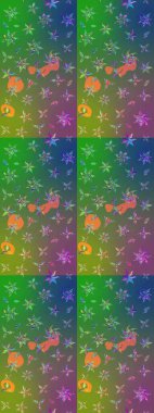 Küçük çiçekteki sevimli çiçek deseni. Güzel kumaş deseni. Raster illüstrasyonu. Güzel karalamalı çiçek deseni çiz..