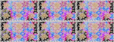 Kusursuz oryantal klasik altın desen. Tarafsız ve gri renkler üzerinde altın tekrarlayan elementler içeren Raster soyut arka planı.