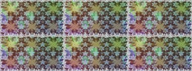 Raster illüstrasyonu. Kahverengi ve nötr renklerde altın elementlerle klasik, pürüzsüz desen.