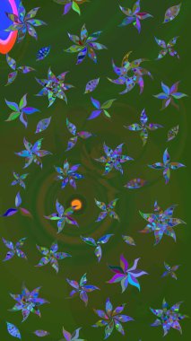 Çizim çiçek deseni duvar kağıdı, web sitesi arka planı, ambalaj kağıdı, davetiye, broşür, afiş veya web sitesi için kullanılabilir. El çizimi Raster çizimi. Karalama elementleri.