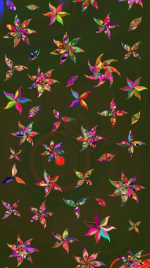 Çizim çiçek deseni duvar kağıdı, web sitesi arka planı, ambalaj kağıdı, davetiye, broşür, afiş veya web sitesi için kullanılabilir. Karalama elementleri. El çizimi Raster illüstrasyonu.