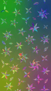 Üst manzara, yumuşak stil. Sevgililer günü ve tebrik kartı konsepti için şık bir davetiye. Yeşil ve mavi renkte manzaralı çiçek deseni. Çiçek kompozisyonu, el boyası, hassas şablon..