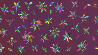 Küçük çiçekteki sevimli çiçek deseni. Raster illüstrasyonu. Çizim.