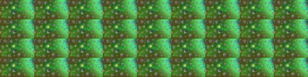 Yeşil ve mavi renkte çiçekler. Sevimli çiçek raster deseni. Renkli Bahar Teması eskiz kalıbı. Düz Çiçek Elementleri Tasarımı.