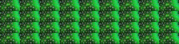 Düz Çiçek Elementleri Tasarımı. Renkli Bahar Teması eskiz kalıbı. Yeşil ve mavi renkte çiçekler. Raster illüstrasyonunda çiçek deseni çizimi.