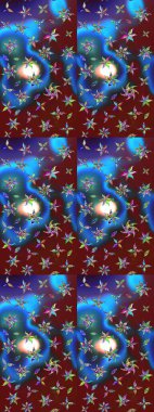 Kullanılabilir Tekstil, tebrik kartı, boyama kitabı, telefon durumda yazdırma için. Raster kına dövme tarzı. Etnik Mandala süsleme. Hint çiçek desenli madalyon desen.