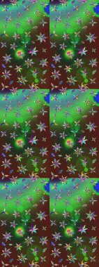 Tekstil veya kitap kapakları, imalat, duvar kağıtları, baskı, hediye paketi ve yapıştırma kitabı için çiçek eskizi geçmişi. Küçük çaplı çiçeklerdeki basit şirin desenler. Raster illüstrasyonu.