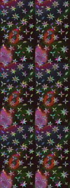 Çiçekli eskiz arkaplanı. Renkli Bahar Teması eskiz kalıbı. Düz Çiçek Elementleri Tasarımı. Çocuk stili.