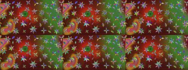 Düz Çiçek Elementleri Tasarımı. Kahverengi ve yeşil renkli çiçekler. Renkli Yaz Temalı eskiz kalıbı. Çiçekli retro deseni çiz.