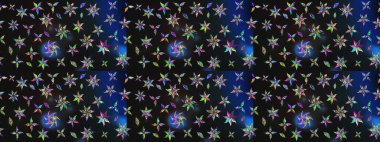 Çiçekli karalama şeklinde Raster çiçek deseni. Yumuşak, bahar çiçekli arka plan. Gri ve mavi renkte çiçekler.