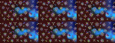 Küçük çiçekteki sevimli çiçek deseni. Raster deseni. Yumuşak, yaz çiçekleri kahverengi ve mavi renklerde. Raster illüstrasyonu.