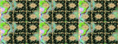 Barok tarzında eskiz oryantal süsü. Geleneksel klasik altın desen. Altın elementlerle yeşil renklerde altın desen. Raster doğulu süsü.