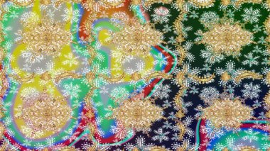 Noel, kar tanesi, yeni yıl 2019. Tarafsız renklerde altın elementli eskiz kalıbı.