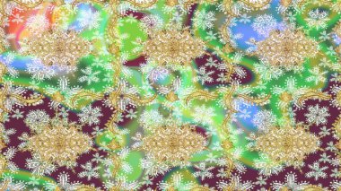 Klasik Raster Golden eskiz kalıbı. Geleneksel oryantasyon süsü. Tarafsız renklerde altın elementlerle çizim. Klasik vintage arkaplan.