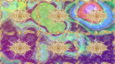 Tarafsız renkler ve altın elementler üzerine altın eskiz deseni. Noel, kar tanesi, yeni yıl. Tarafsız renklerde altın elementli eskiz kalıbı.