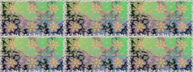 Raster illüstrasyonu. Oriental raster klasik nötr ve altın desenli. Kusursuz soyut arkaplan.