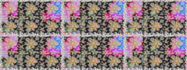 Gri renklerde, altın elementlerle kusursuz desen. Kusursuz altın desenli bukleler. Parlak dantel, stilize çiçekler, şal desenli. Doğu tarzı arabesk. Raster. Zarif altın deseni aç.