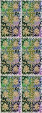 Raster illüstrasyonu. Altın elementli gri renkler. Kusursuz altın desenli bukleler. Raster altın desen. Doğu tarzı arabesk.