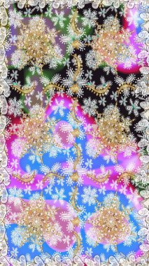 Raster geleneksel altın pürüzsüz deseni nötr renklerde. Barok tarzında kusursuz bir doğulu süsü..