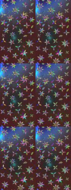 Suluboya çizim kalıbı. Çiçek izi. Çiçekler suluboya tarzında kahverengi ve mor renkte.