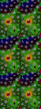 Eskiz Vintage Çiçek Deseni. Raster Kalça dokusu deseni.