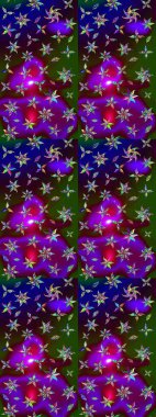 Çiçekli karalama şeklinde Raster çiçek deseni. Yumuşak, bahar çiçekli arka plan. Kahverengi ve mavi renkte çiçekler.