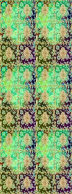 Yeşil renklerdeki altın element. Antika altın tekrarlanabilir duvar kağıdı. Barok tarzında altın çiçek süsü. Damask çizim şablonu yineleniyor.